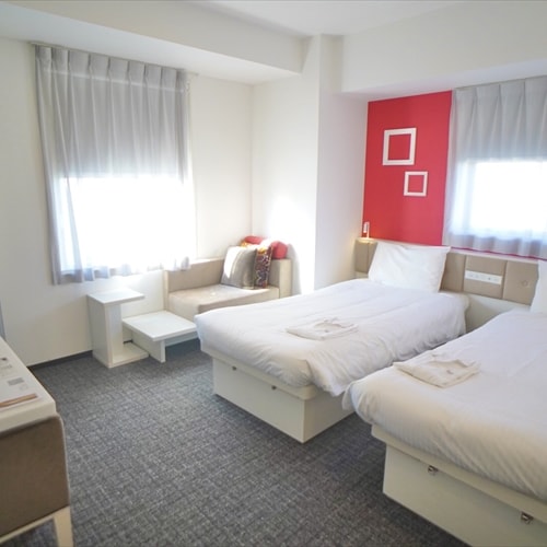 Twin room Non-smoking [17.5 ~ 19.6㎡] 2 single beds (width 90cm & times; length 195cm)