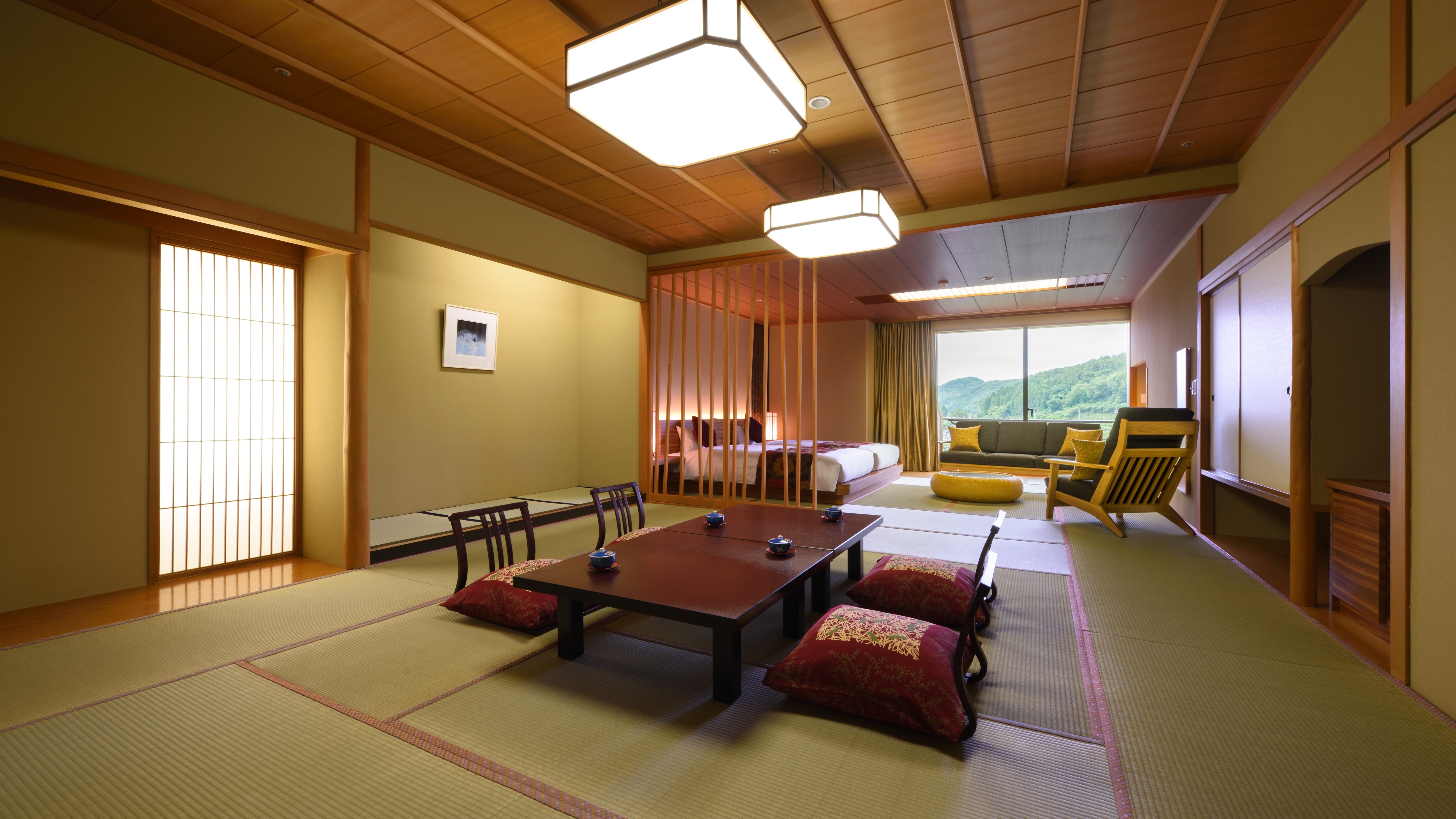 [Kamar bergaya Jepang-Barat] Kamar bergaya Jepang 15 tikar tatami + twin (bebas rokok) lantai 6 hingga 10 (contoh)