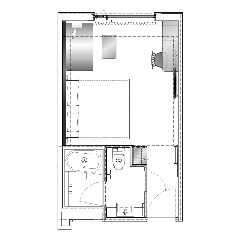 Deluxe double floor plan