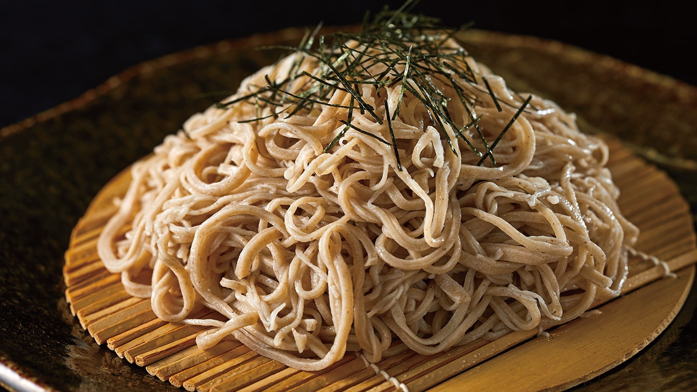 ◆Mie soba yang dibuat sendiri oleh pemiliknya menggunakan tepung soba yang dipilih dengan cermat merupakan makanan khas Tengu Onsen.