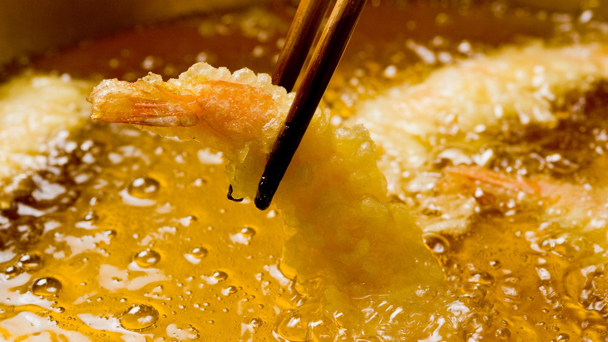 Freshly fried tempura