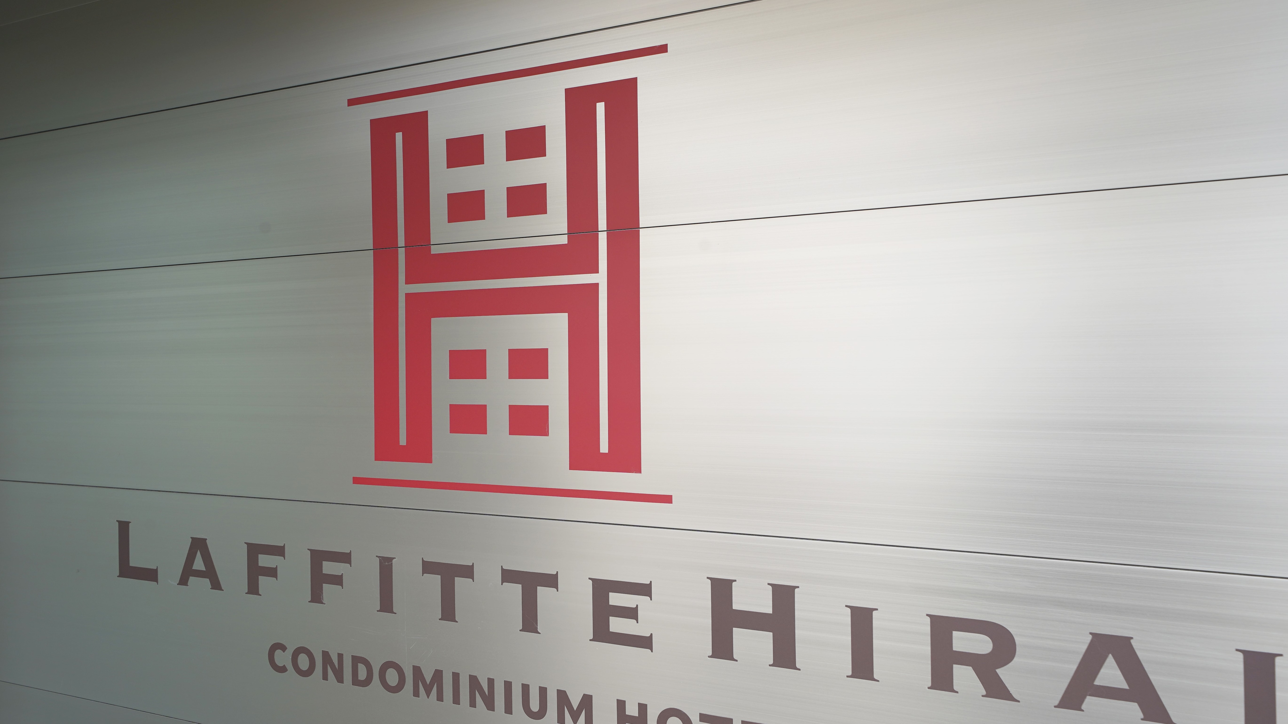 Look for the stylish facility logo