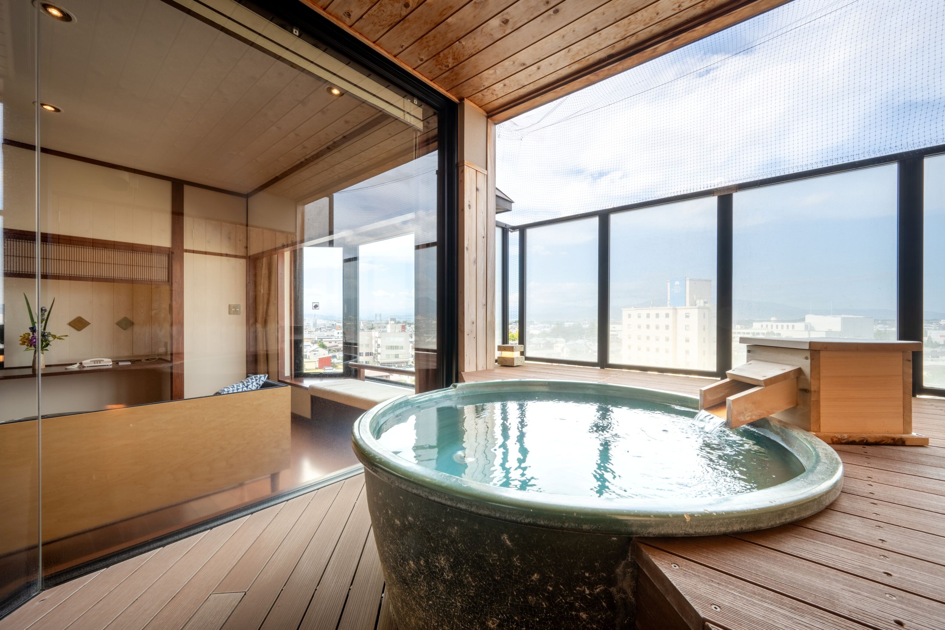 【附露天浴池】〈木之花〉带露天浴池的景观双床房