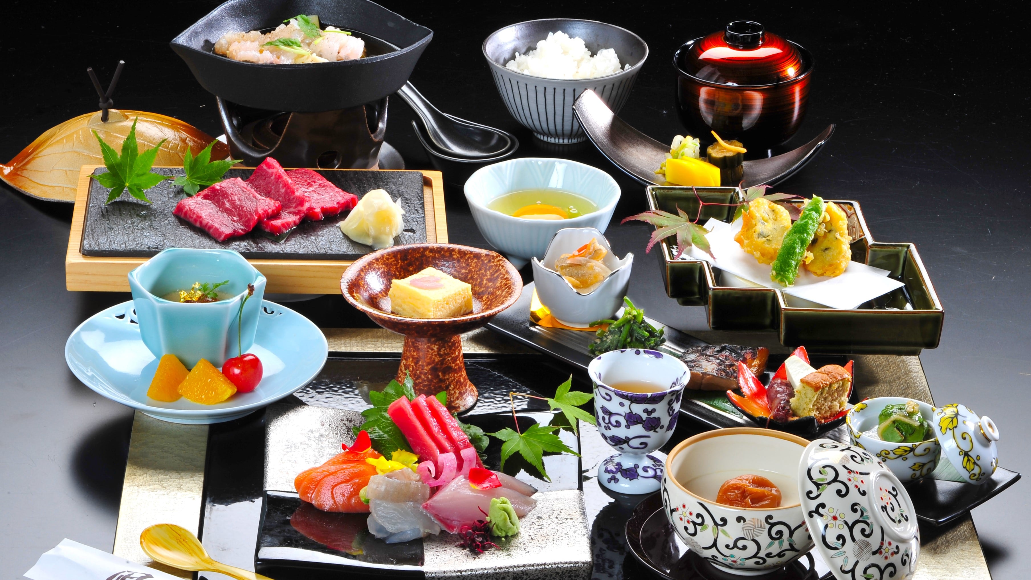 An example of the Japanese Kaiseki "Ya" menu