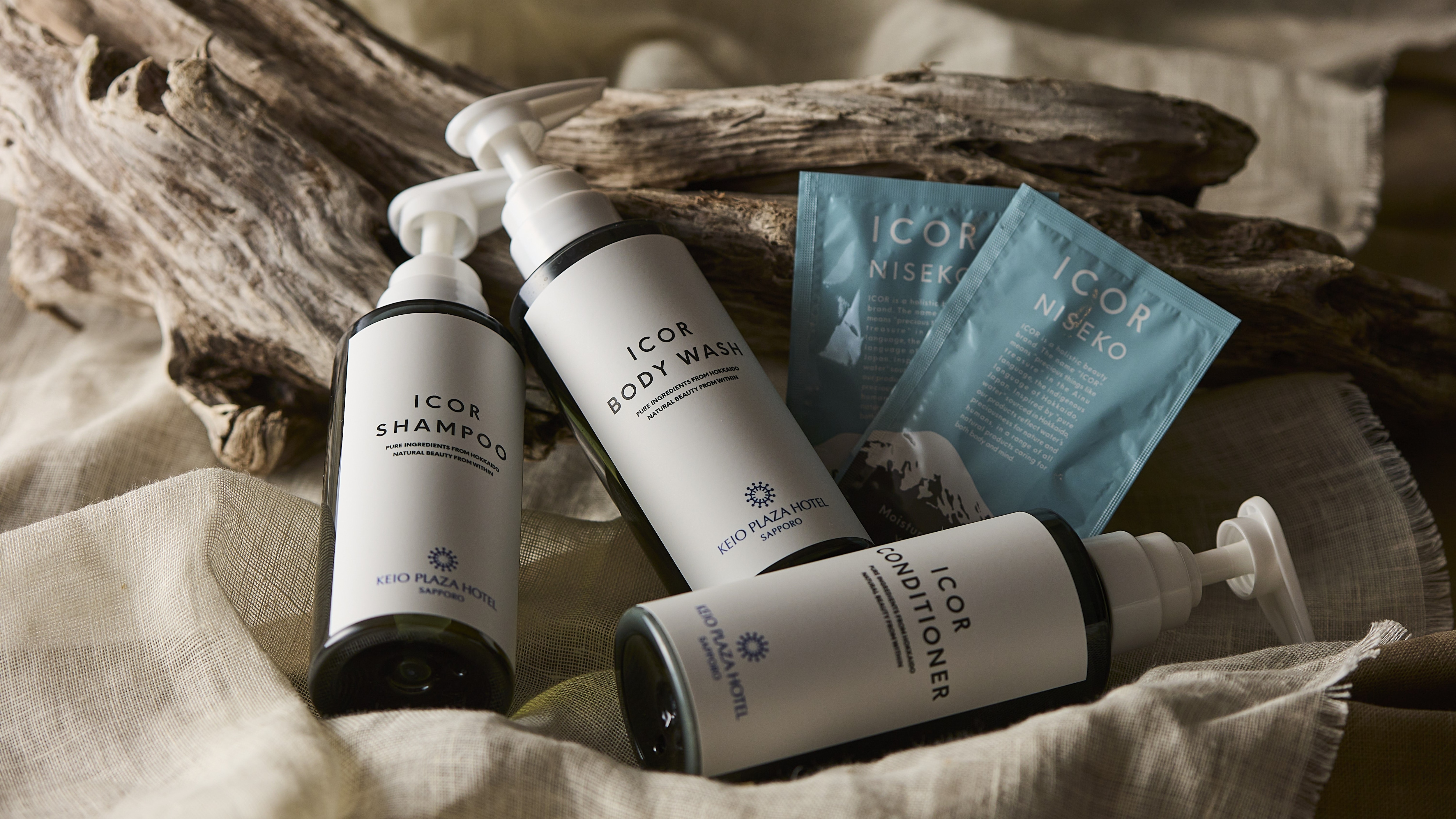 The Plaza Floor offers bath amenities from Niseko-based beauty brand "ICOR."