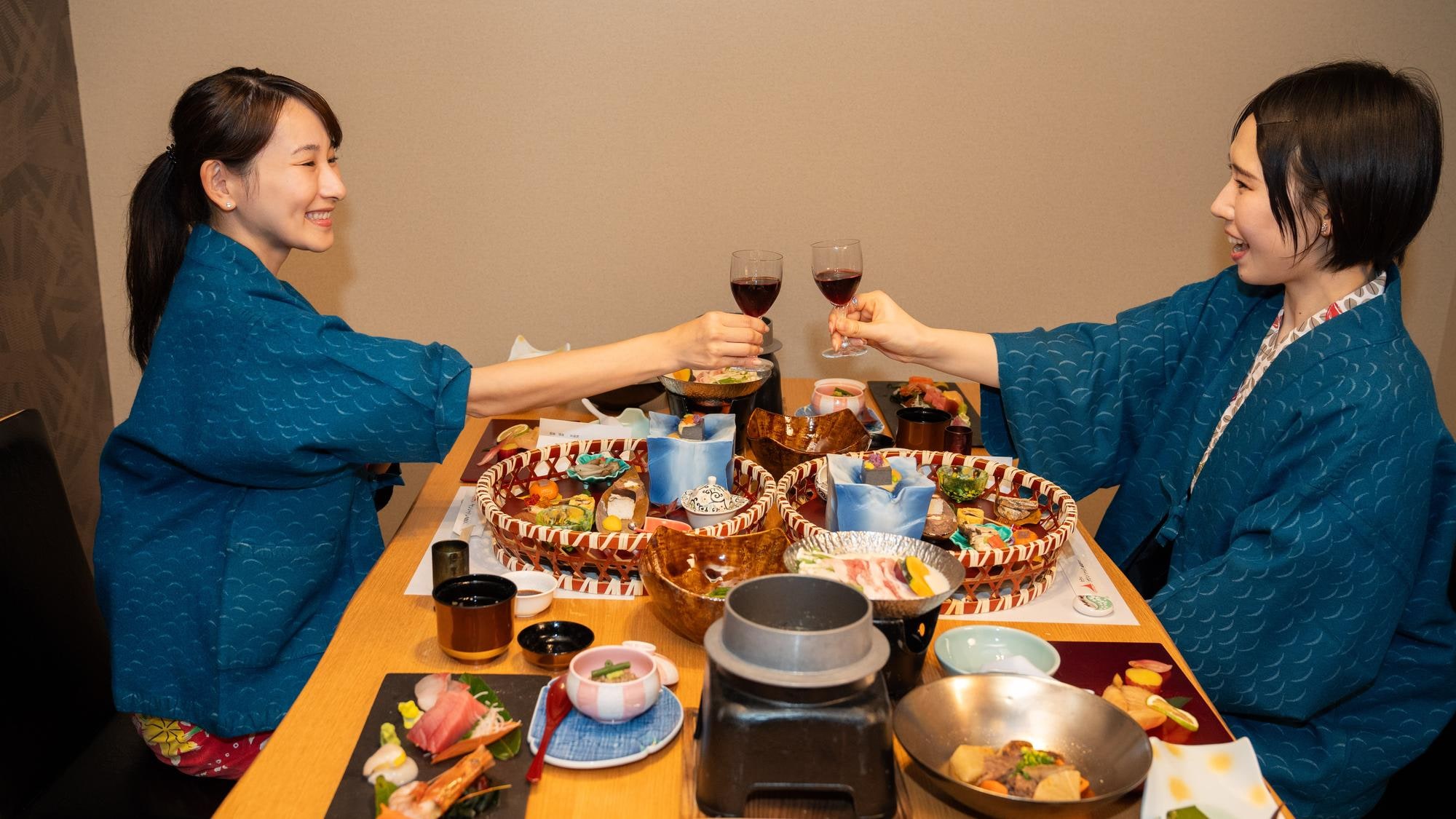 Meals are served in a semi-private dining room for both breakfast and dinner.
