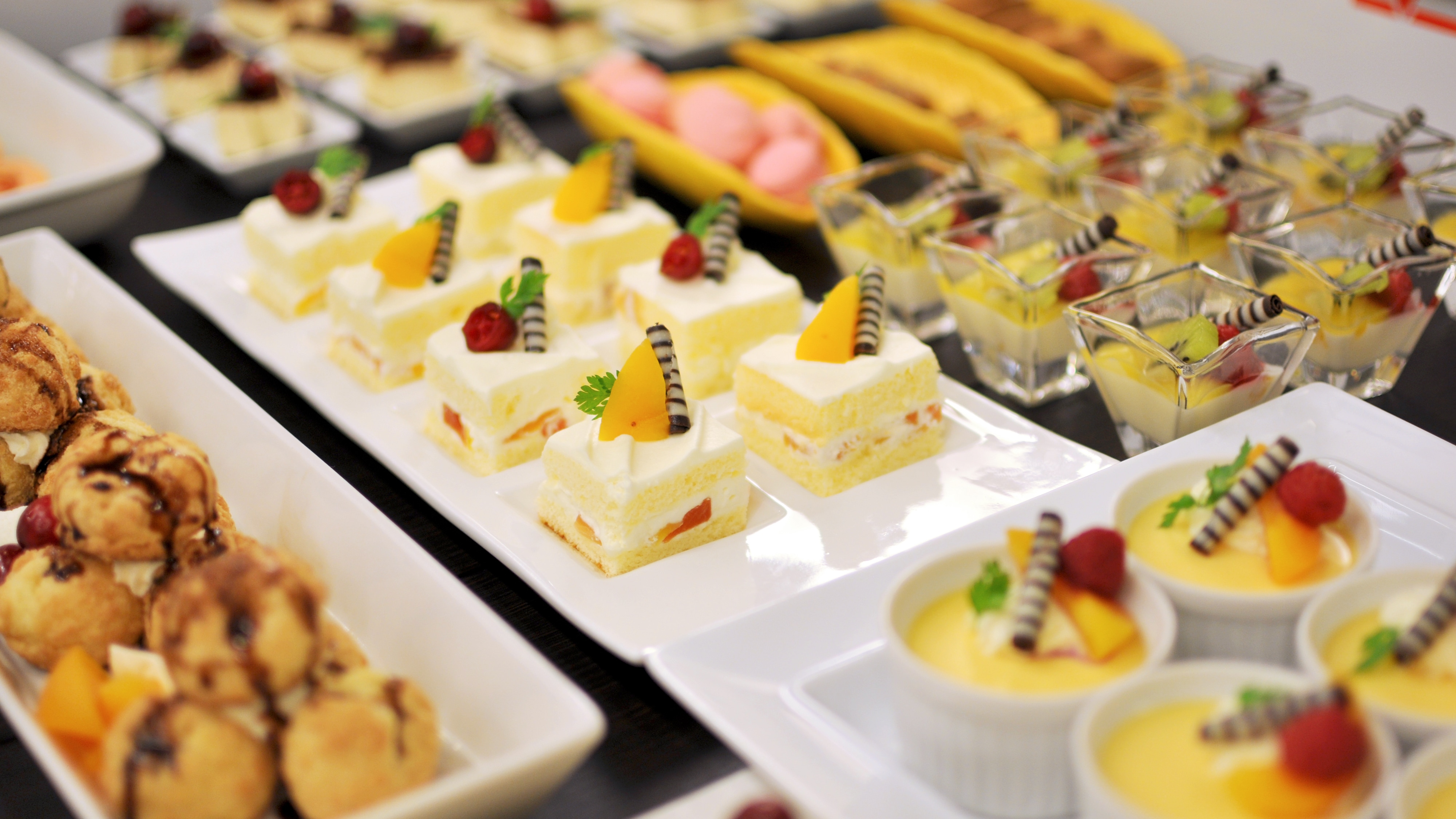 A dessert buffet that is very popular with women and children.