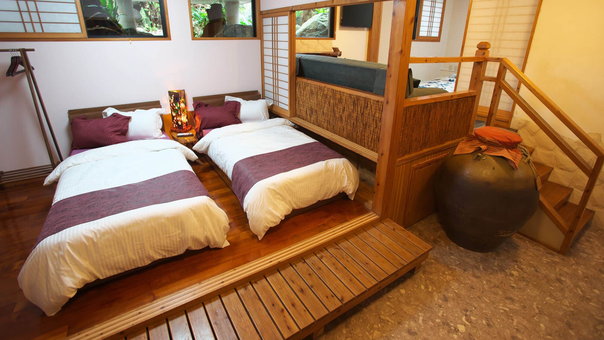Relax and unwind in our soft, fluffy beds.