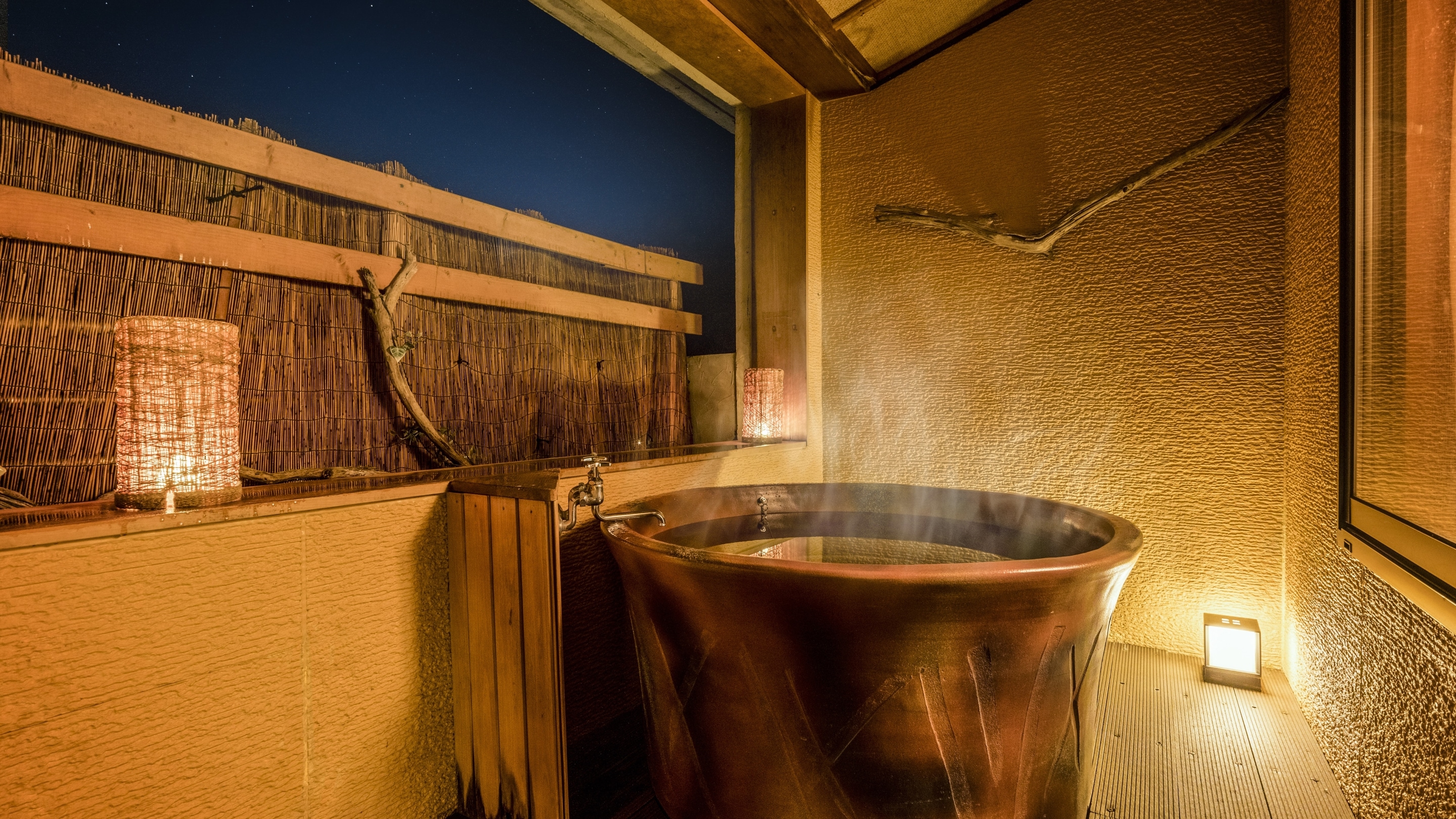Superior Japanese-style room with open-air bath *An example of an open-air bath in a guest room