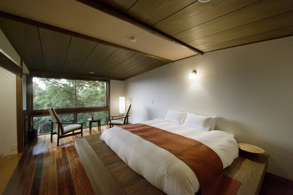Corner room with open-air bath Special room / Double bed-Spring Shion-