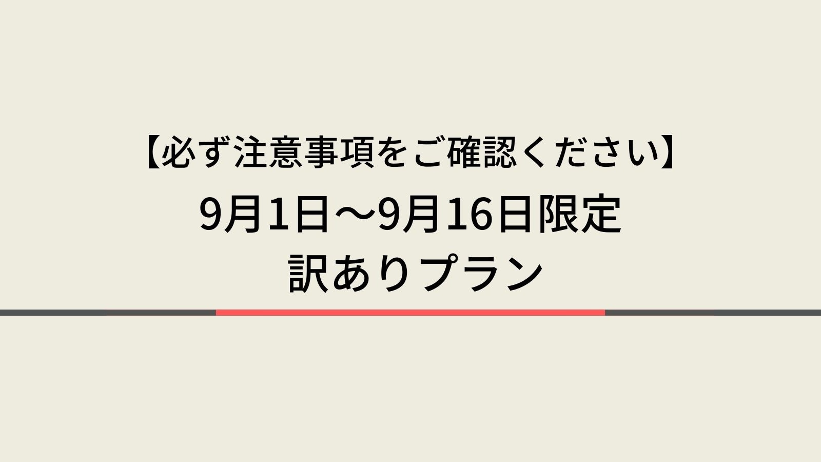 訳ありプラン