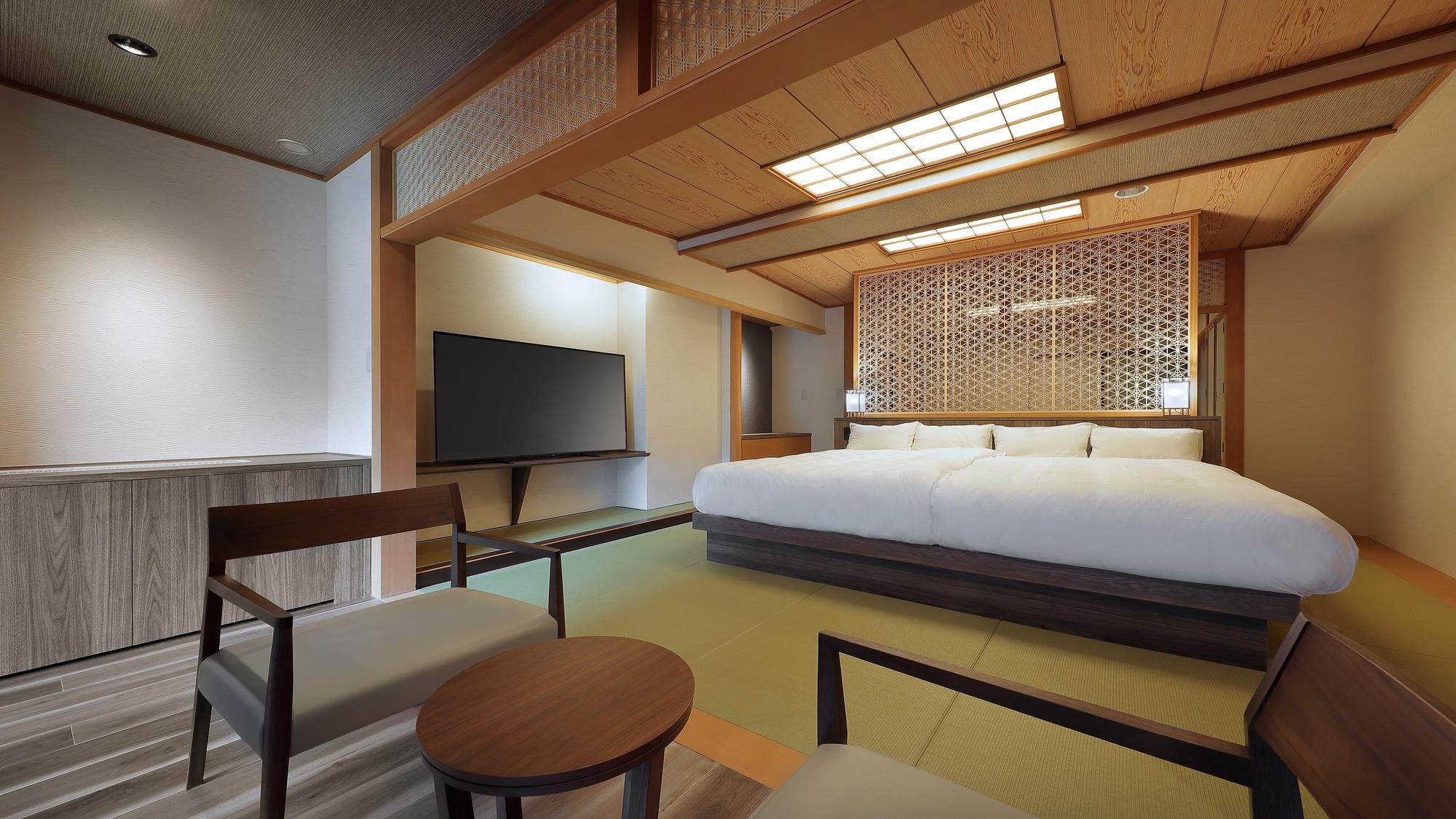 Kamar bergaya Jepang-Barat dengan pemandian terbuka "Kizanoma"