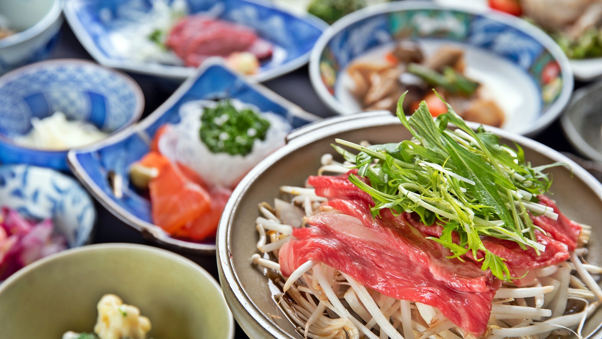 *晚餐/甲心怀石料理（升级版）新增信州牛肉铁板烧、马肉刺身、信州三文鱼！