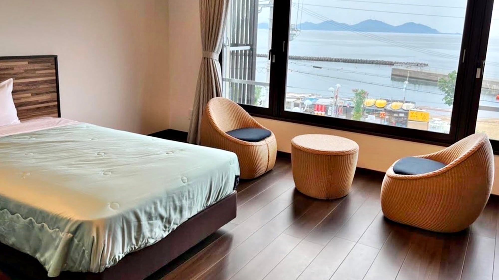 ※【海景西式客房示例】温暖的木地板的客房