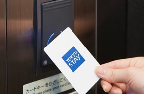 Security is installed not only at the entrance but also at various places.