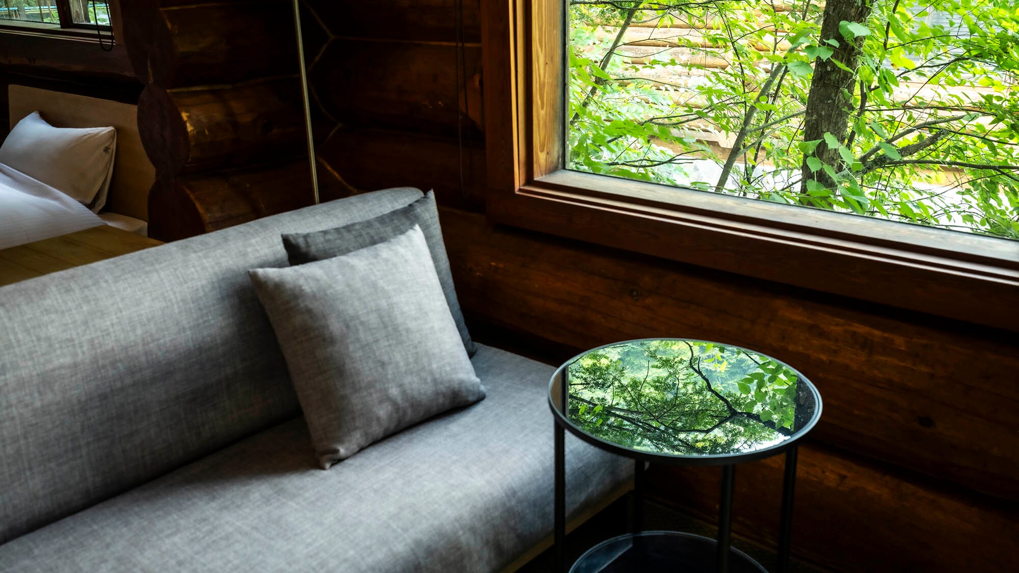 [Log House] Twin bed