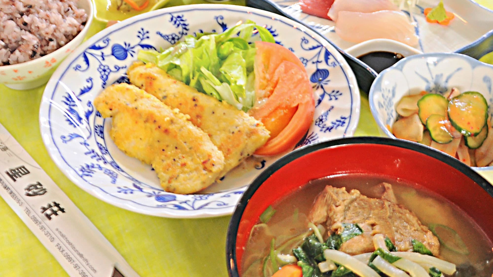 [Dinner example] Gentle local home cooking
