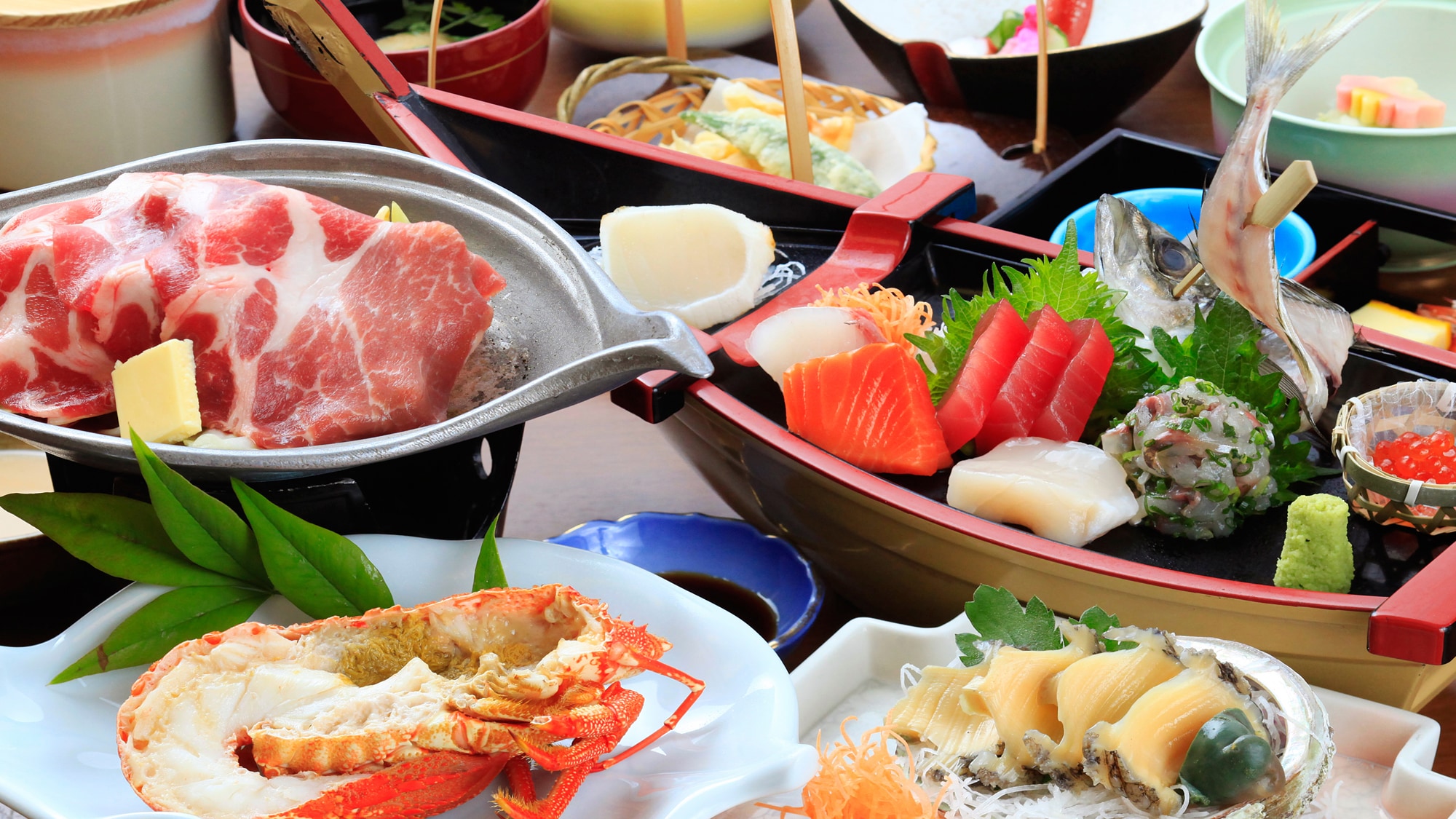 [Dinner] Ise, abalone, 7 kinds of sashimi course (image) New