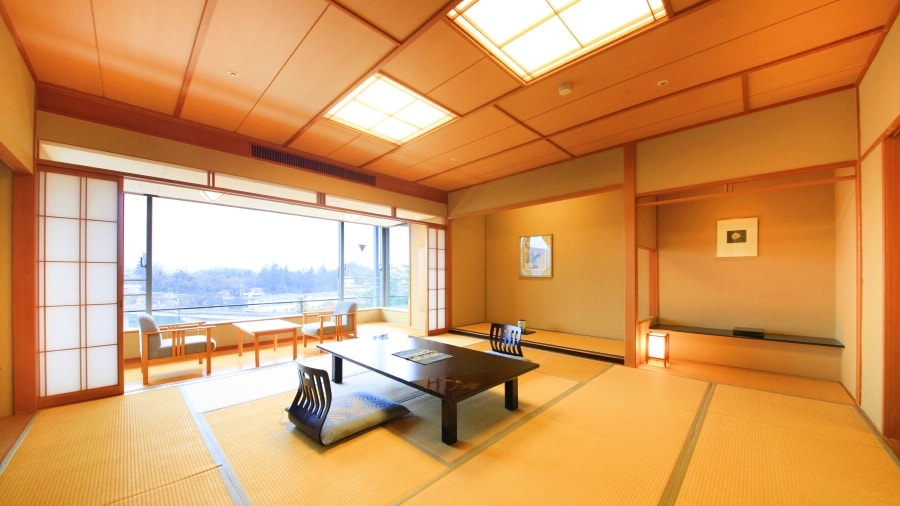 -Rakuzan (Rakuzan)-Deluxe room Spacious new building 2 ken Japanese-style room 12.5 tatami + 6 tatami