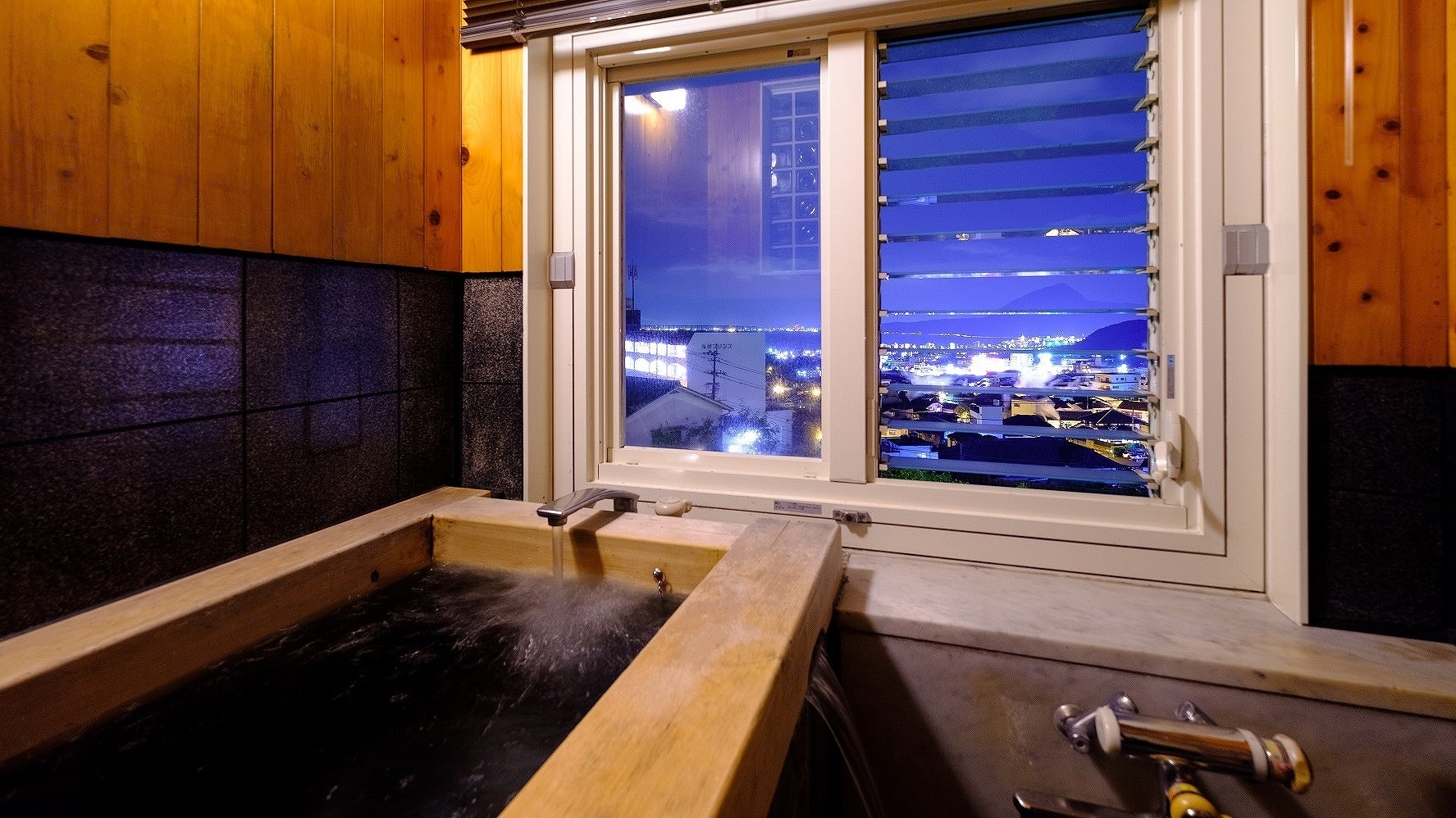 Night view from the second floor room bath