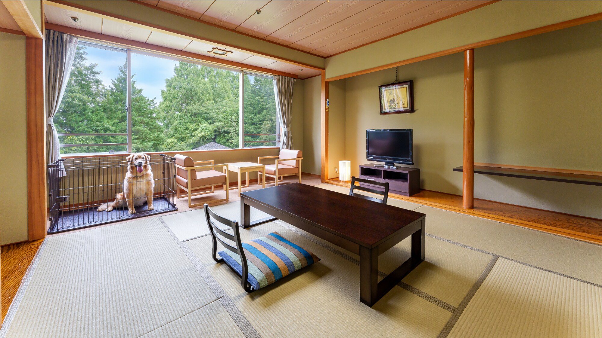 【완짱룸(일본식 방)】완짱은 1실 3마리까지 함께 묵을 수 있습니다