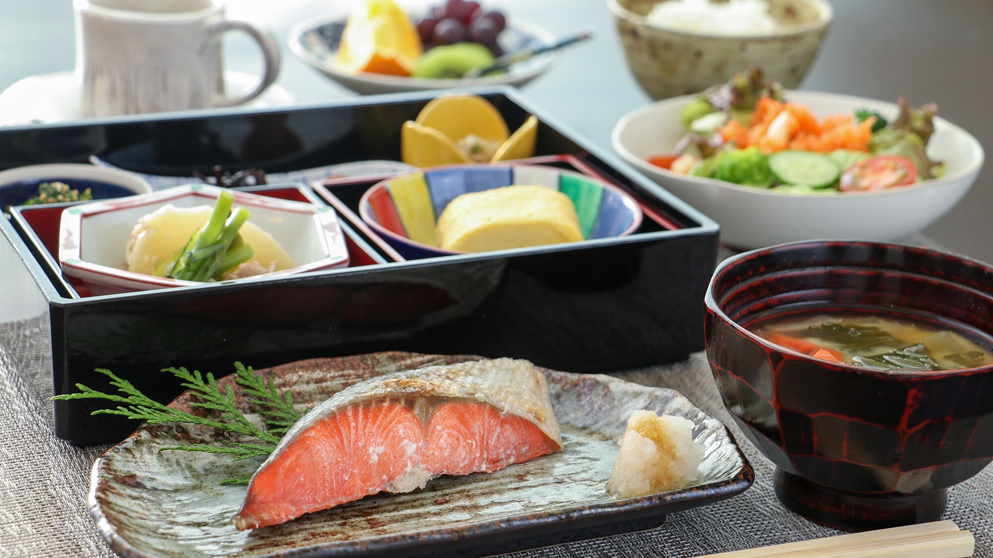 #Sarapan Jepang yang dibuat dengan bahan-bahan dari Hokkaido