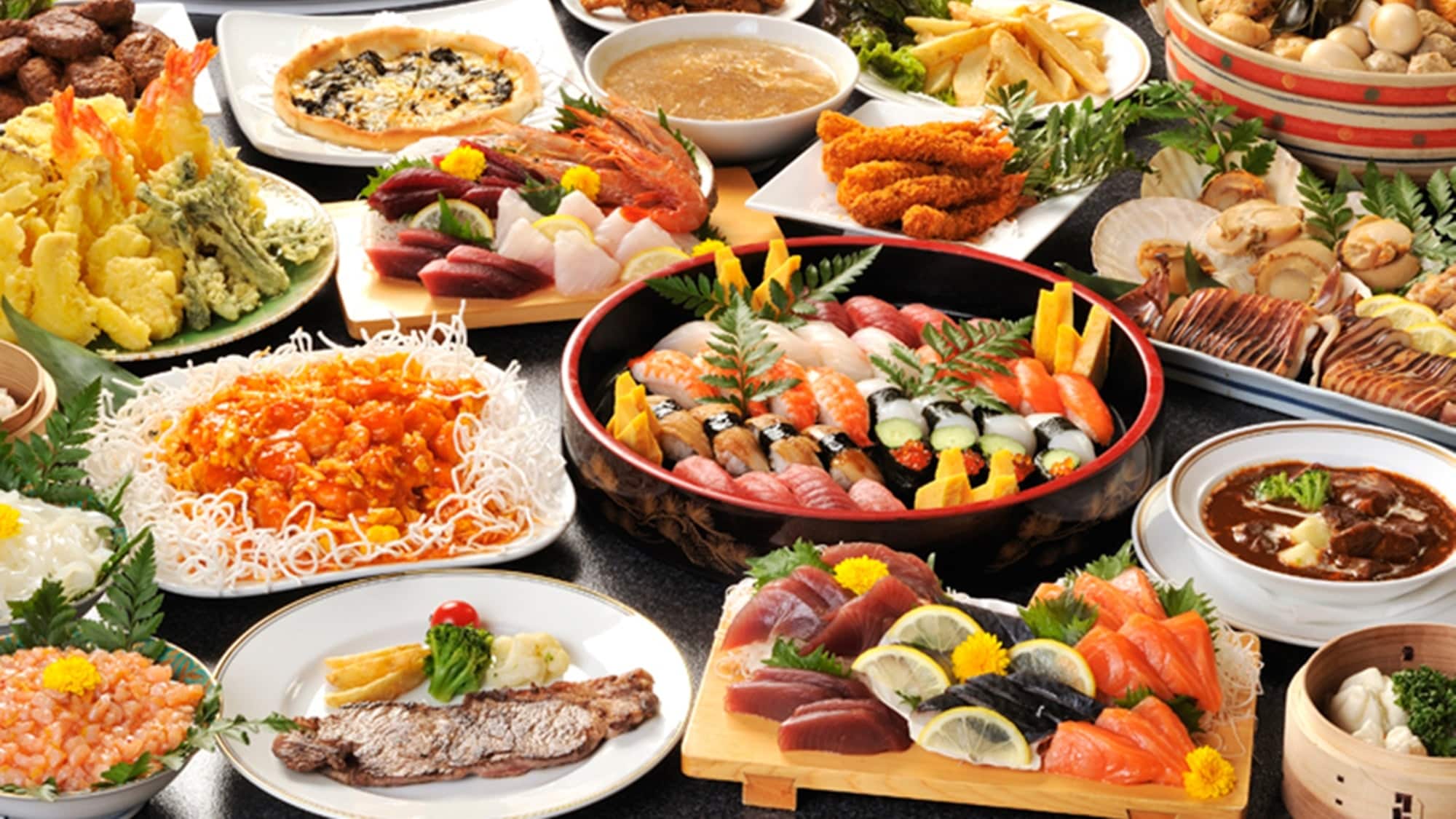 ** [Dinner buffet (example)] More than 60 kinds! We offer seasonal dishes.