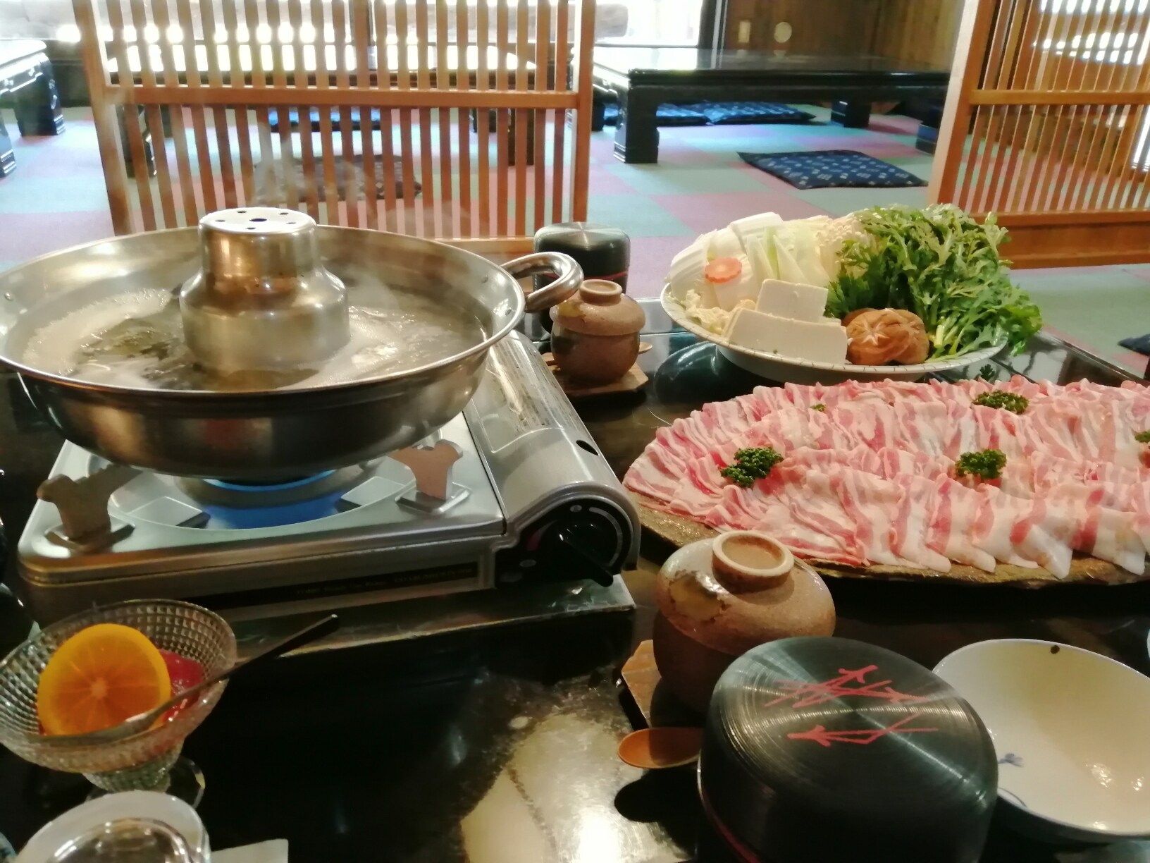 Kagoshima black pork shabu-shabu