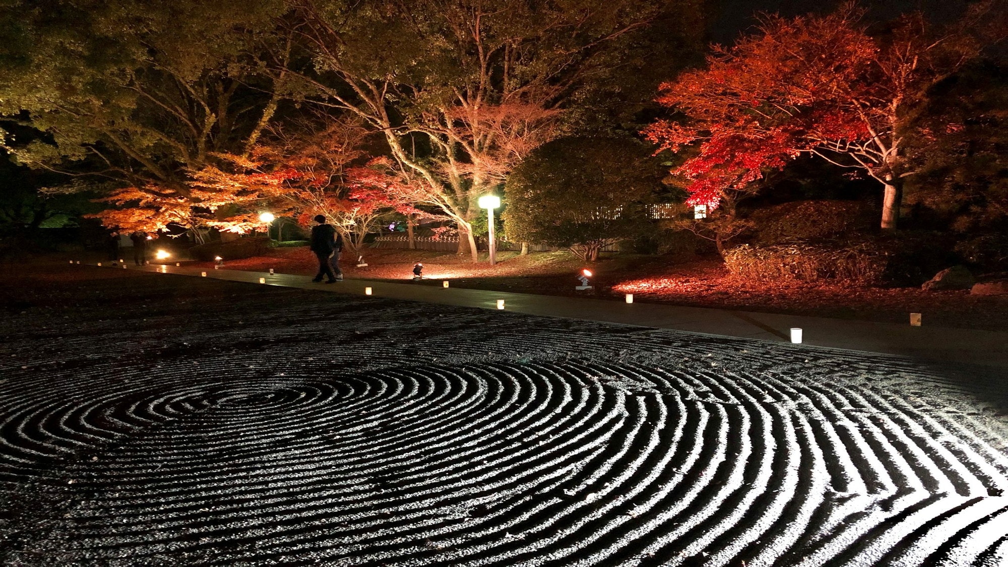【細川刑部邸】秋季紅葉時節，平日不對外開放的庭園將對外開放，並舉辦點燈活動（照片提供：熊本觀光聯盟）