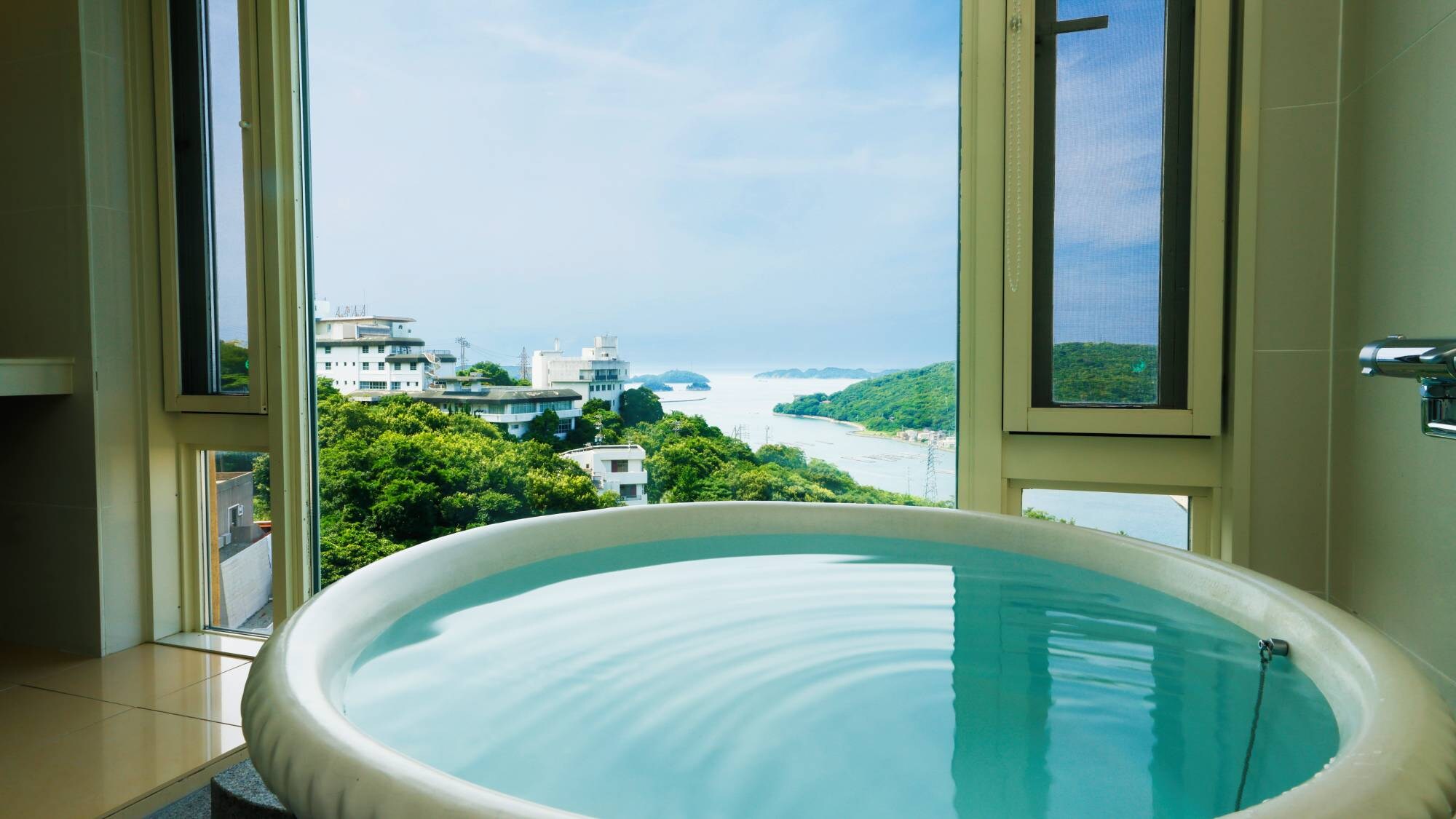 [Ocean side top floor <with superb view bath> Special room Hazuki (non-smoking) -view bath-]