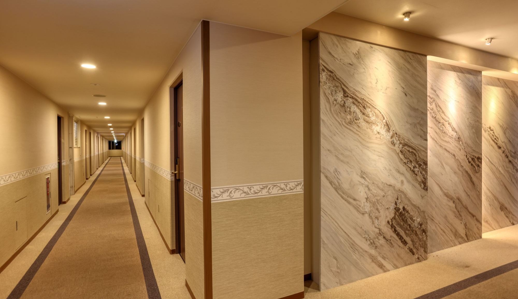Elevator Hall A stunning monolith (3rd floor) ordered from Italy