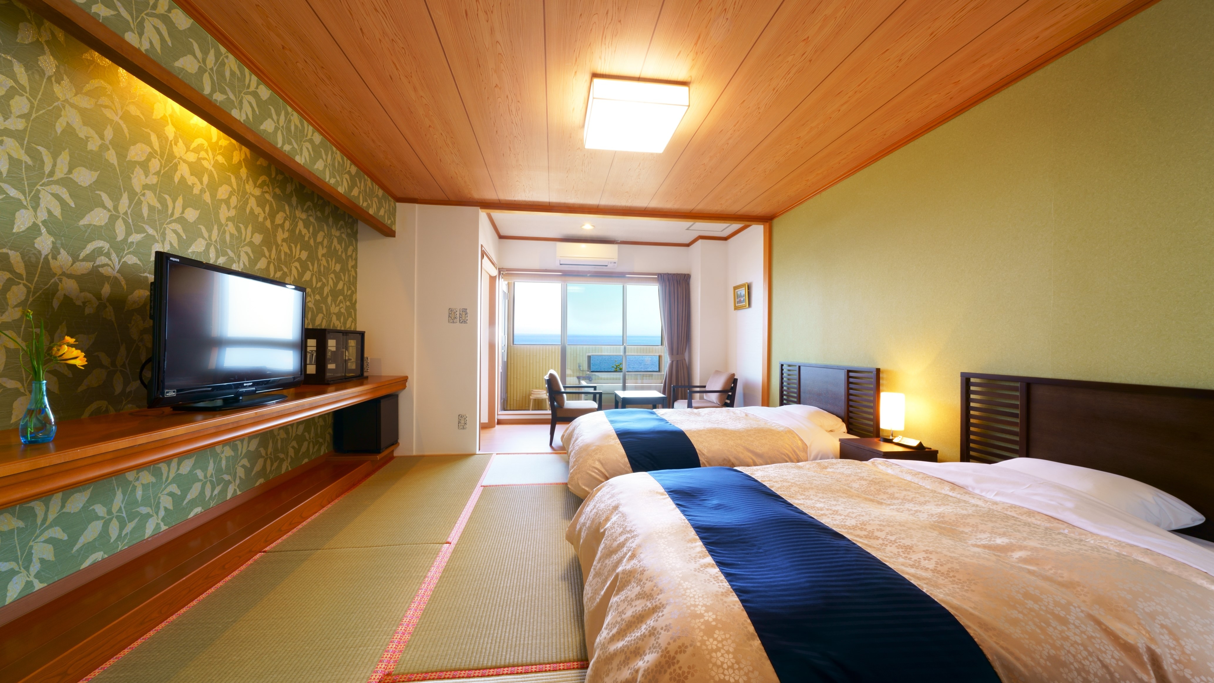 [Room with semi-open air] Promise a comfortable sleep with a luxurious sea view and Simmons bed ♪