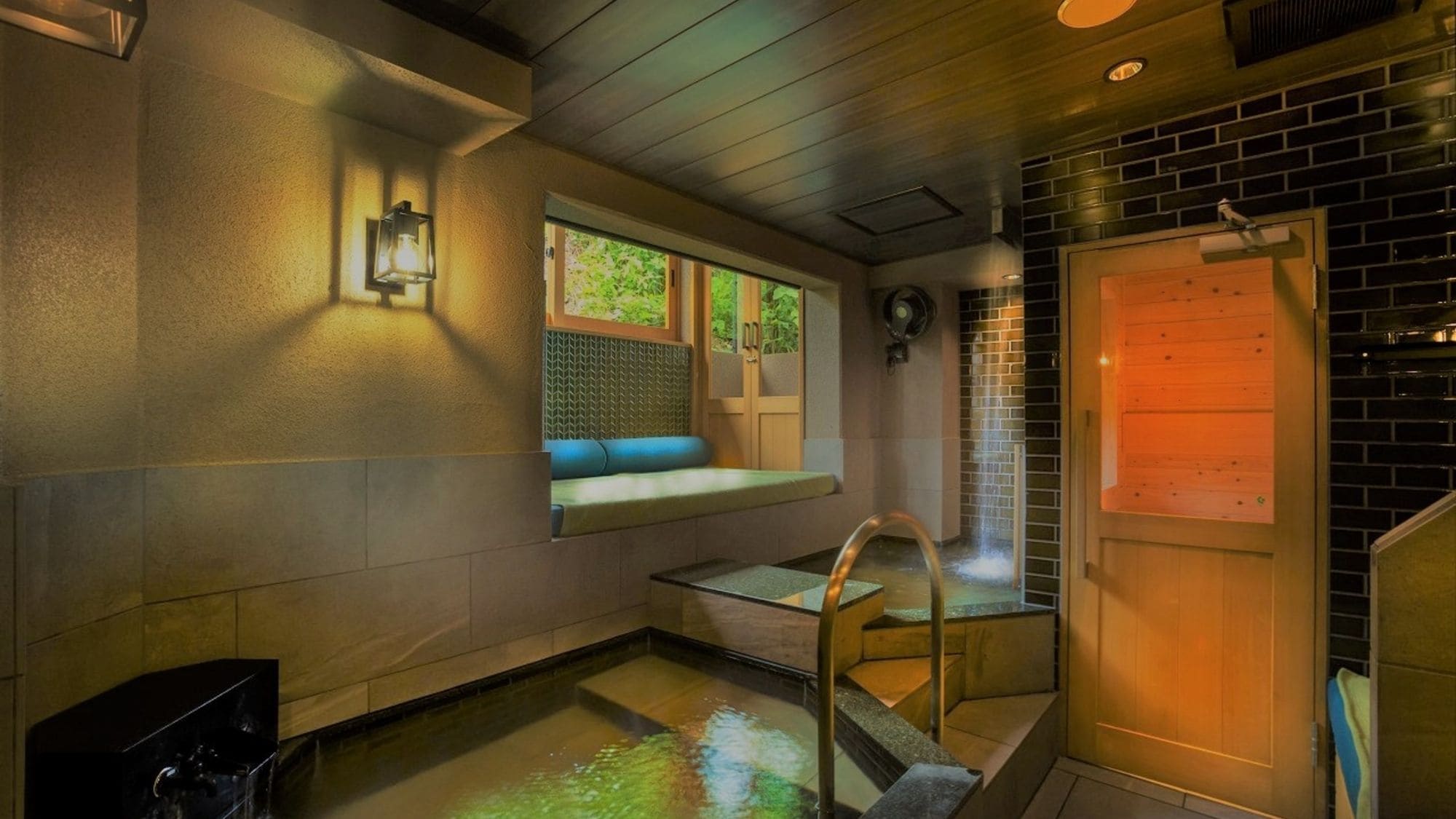 Private hot spring with loyly sauna