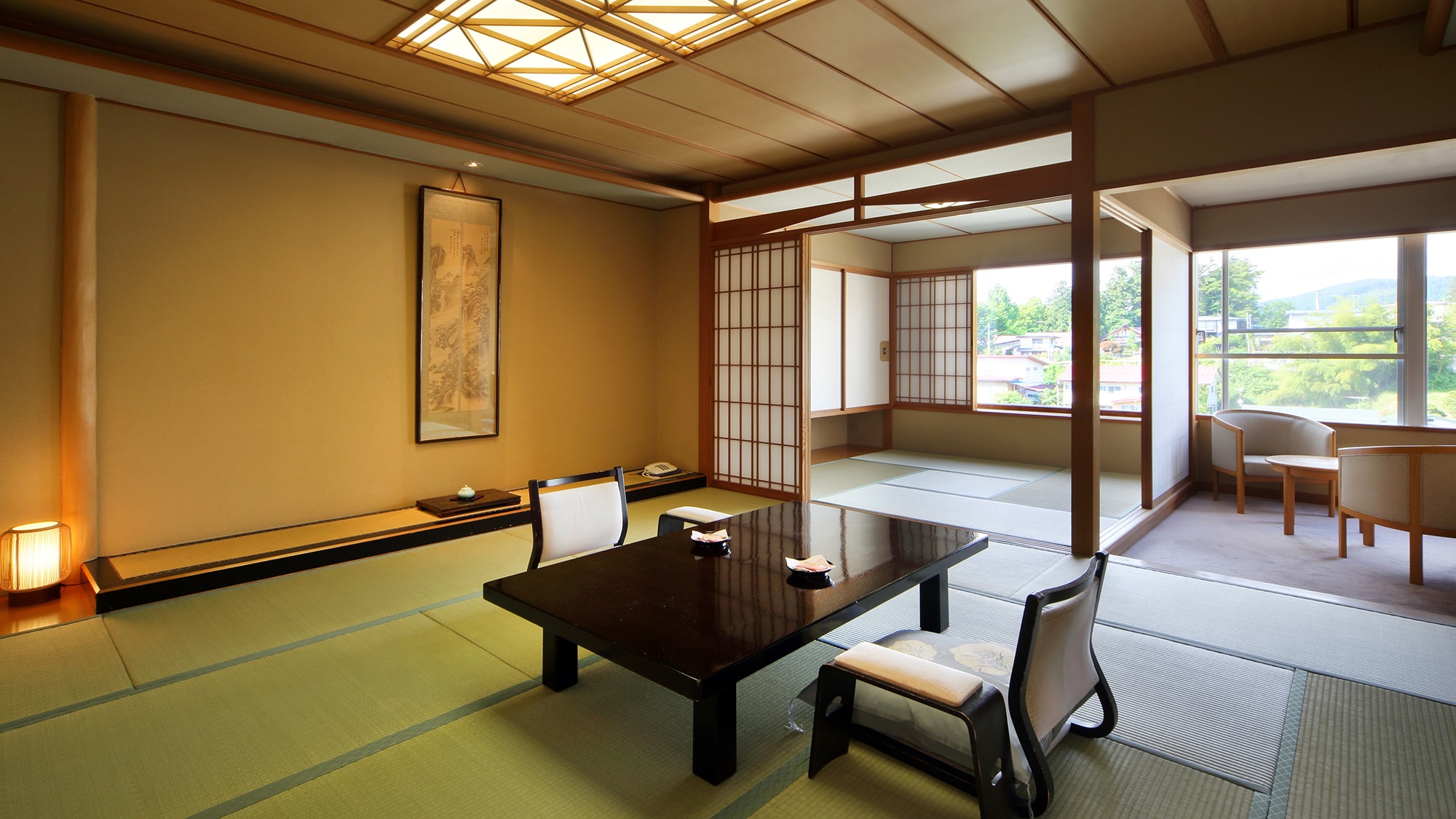 ■ 12 hingga 17 tikar tatami ◇ Kamar bergaya Jepang yang ditingkatkan dengan beranda luas ■ Ada juga tipe yang menghadap ke kota kastil ♪ Ruang Jepang di mana Anda dapat menghabiskan waktu seolah-olah Anda tinggal di sana ♪
