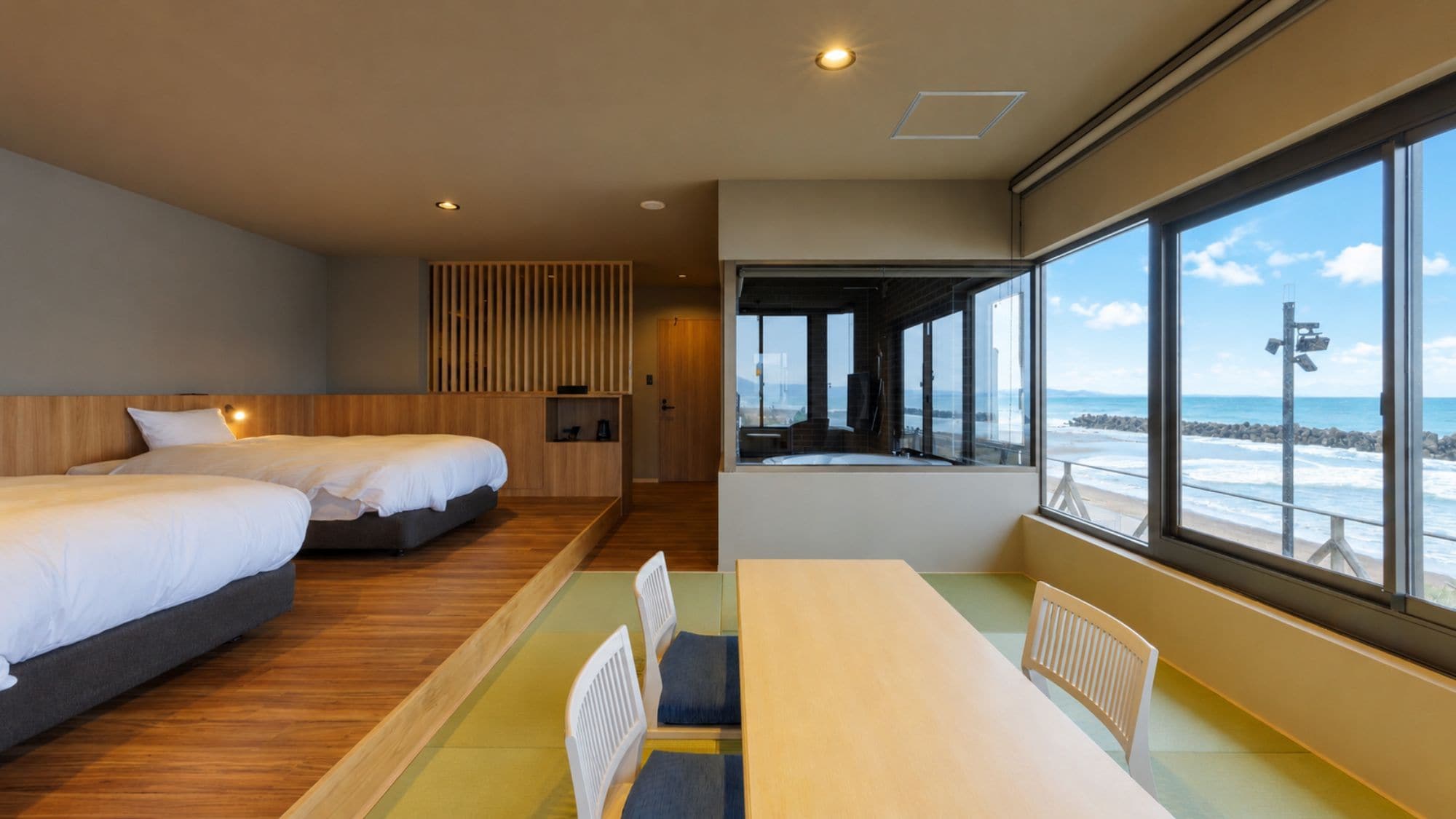 A calm and relaxing space with a Japanese aesthetic. (Example)