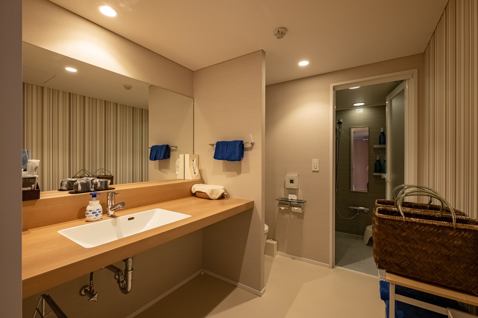 Western-style twin washroom
