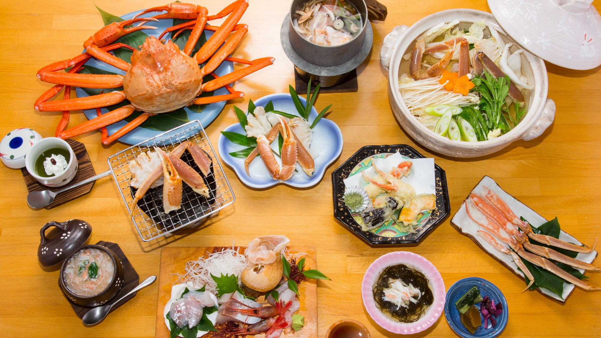 Paket "All-Crab" yang sangat populer! Total 10 hidangan ★ Nikmati cita rasa musim!
