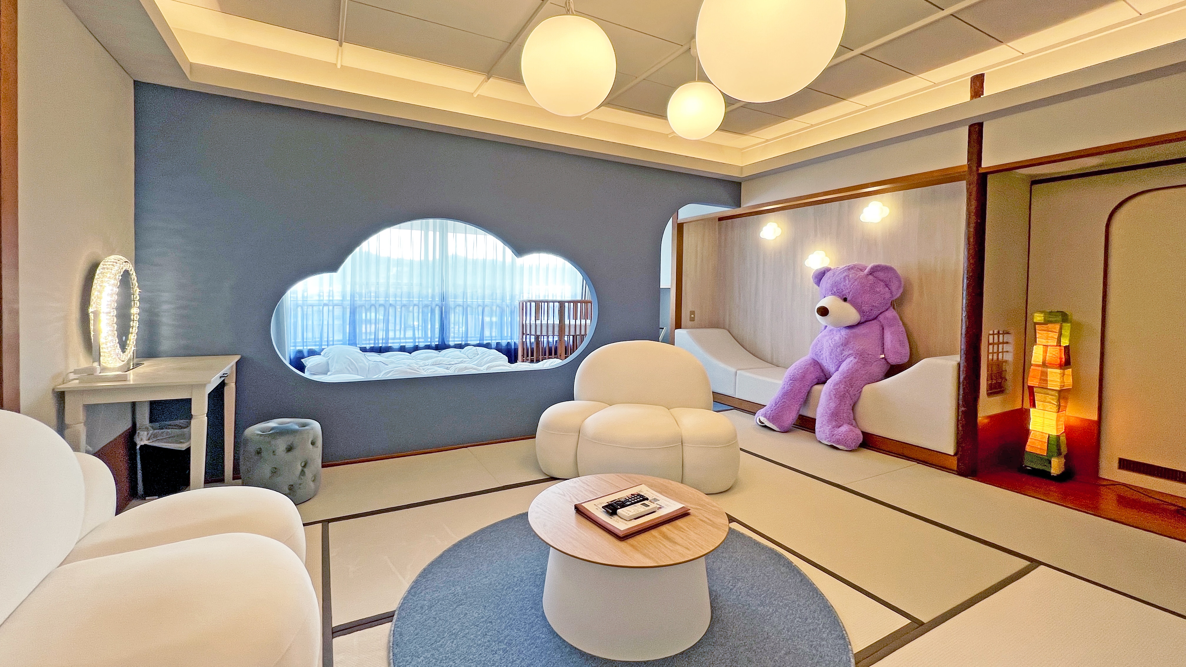 Special baby room with bear "Angel" - approx. 70 square meters - (blue)