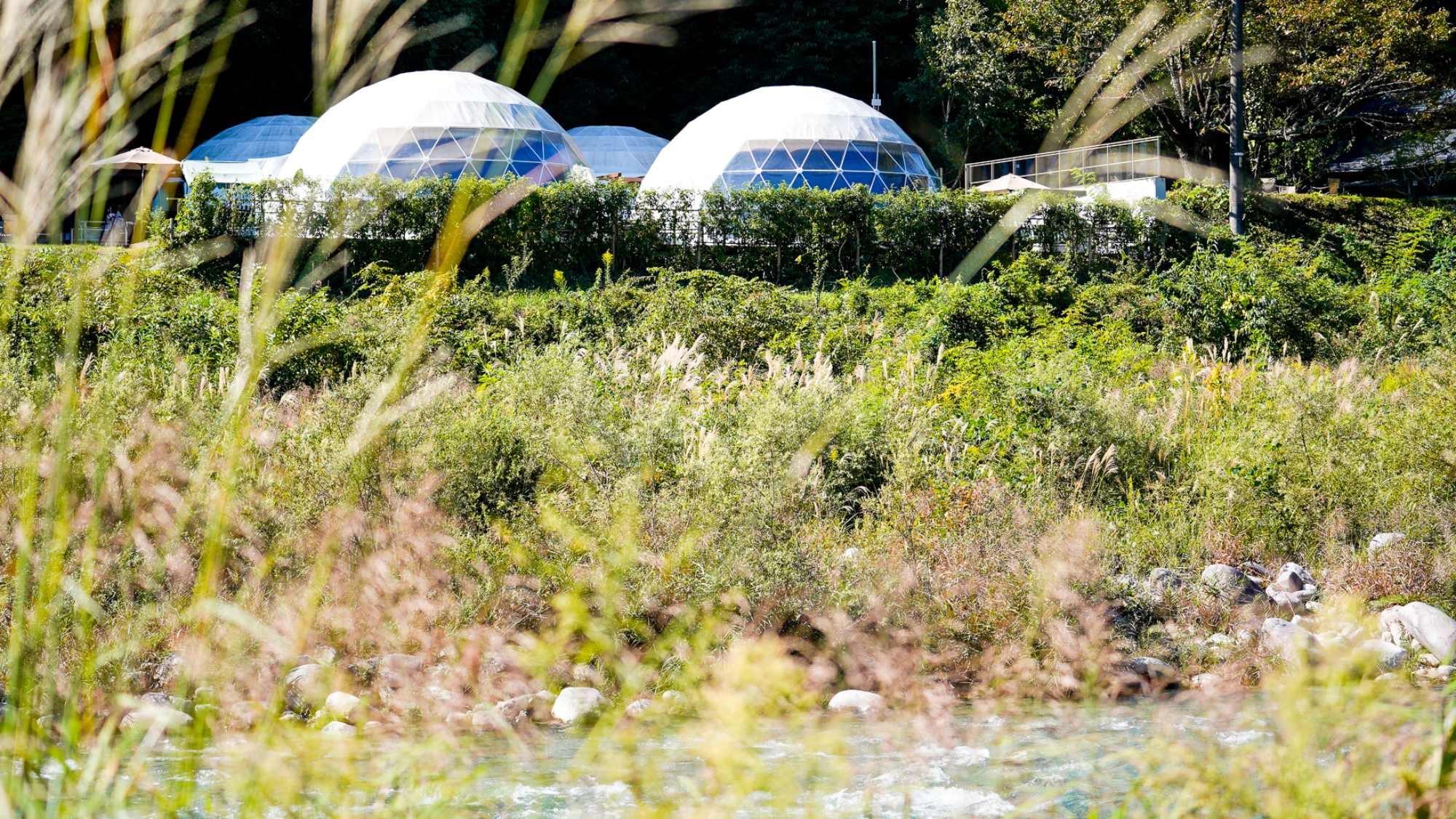 ・[Glamping Dome] Achi River flowing in front of you. Soothed by the sound of the river