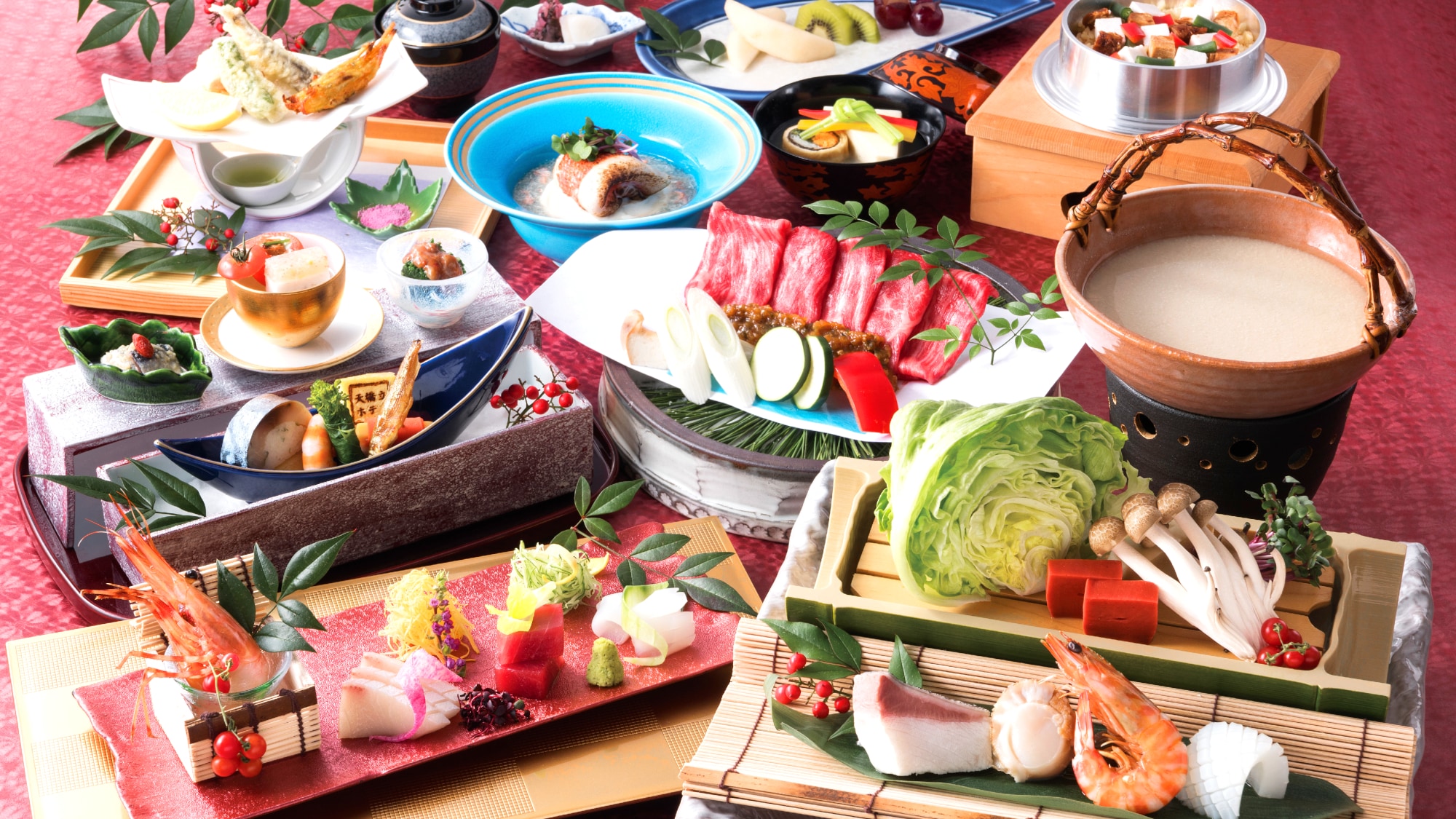 Makanan Kaiseki Jepang dengan konten yang ditingkatkan (gambar)