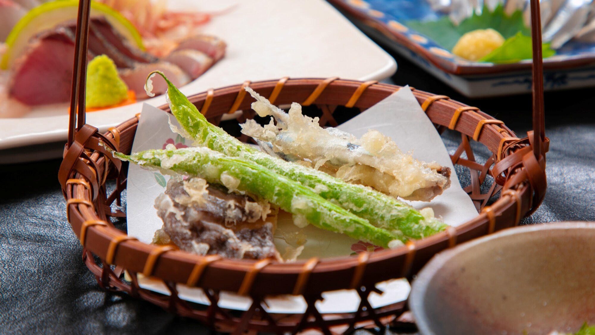 [Dinner] Silver-stripe round herring tempura
