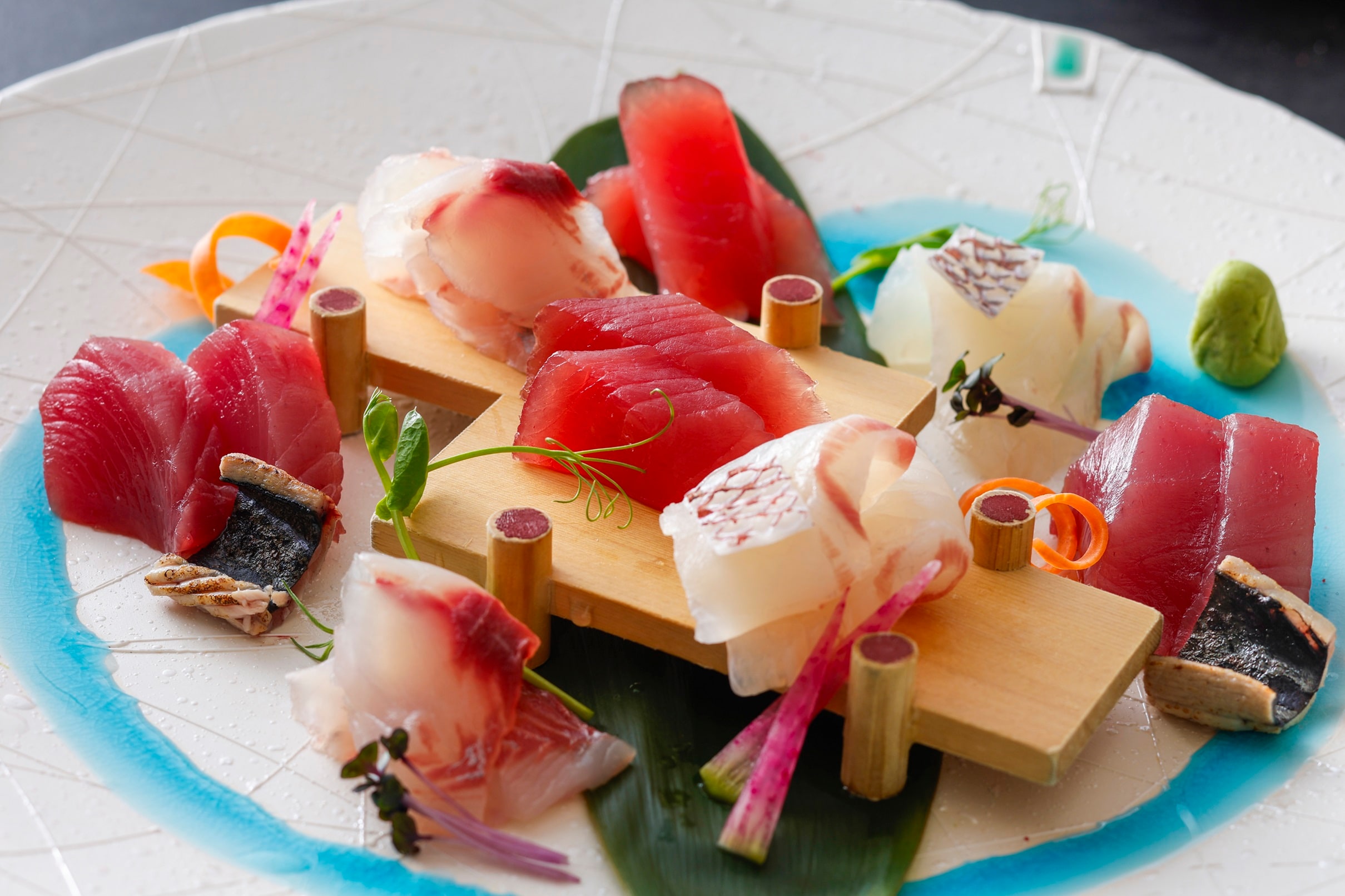 Example of dishes from the "Blessings of the Land Kaiseki" summer 2026 menu (Sashimi) *The sashimi in the photo is a portion for two people.