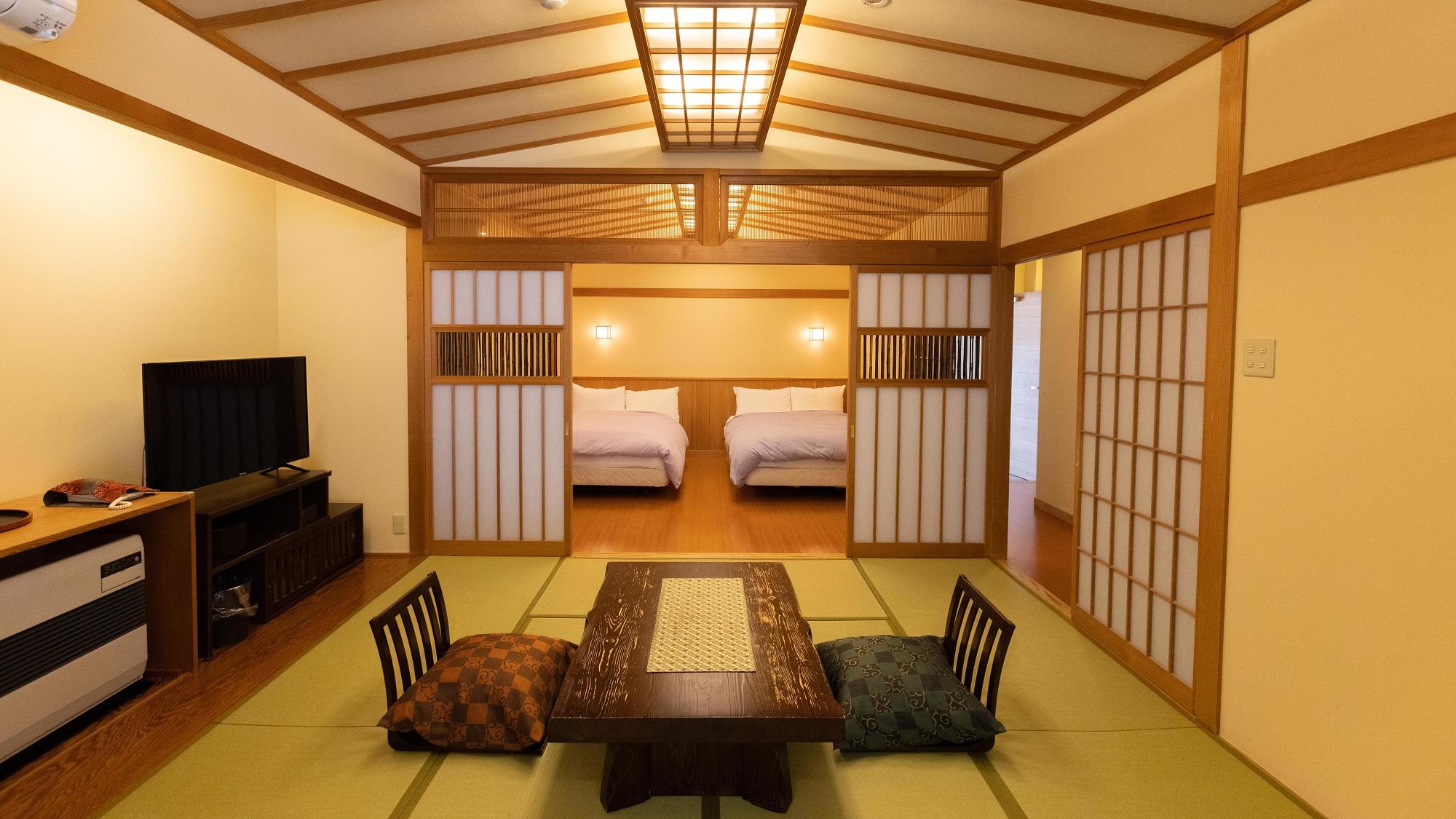 【객실 일례】특별실…일본식 방과 침실을 갖춘, 넓은 호화스러운 공간입니다.