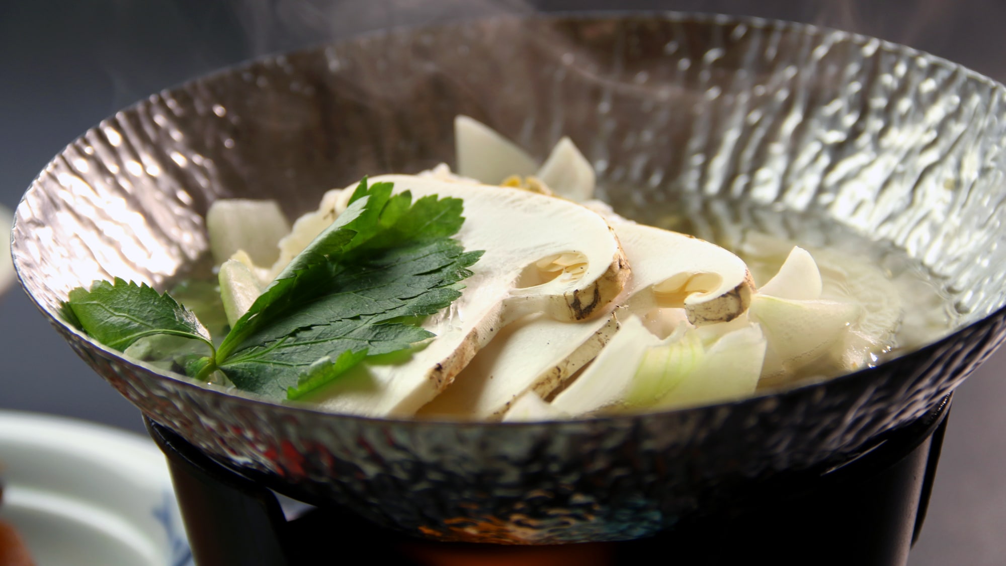 An example of a standard kaiseki meal - hotpot