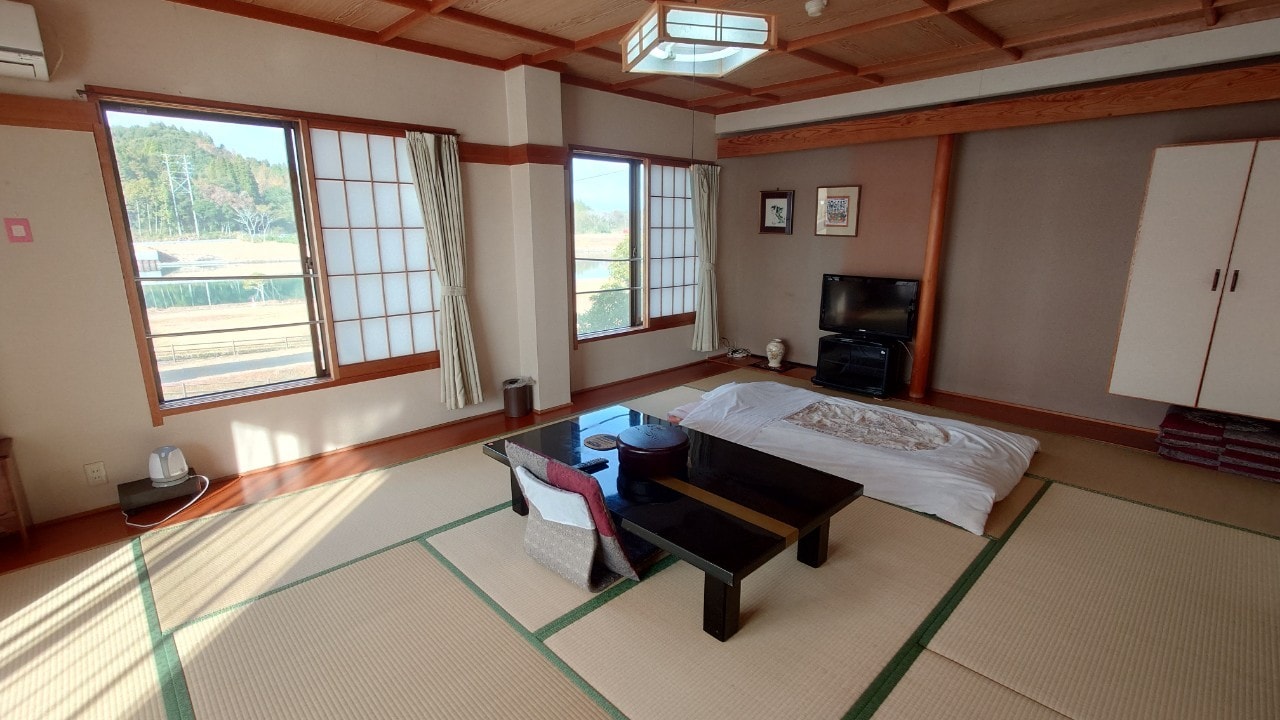 Spacious Japanese-style room with a great view