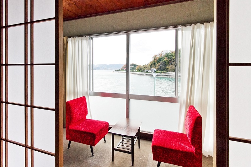 Overlooking the Seto Inland Sea from the window