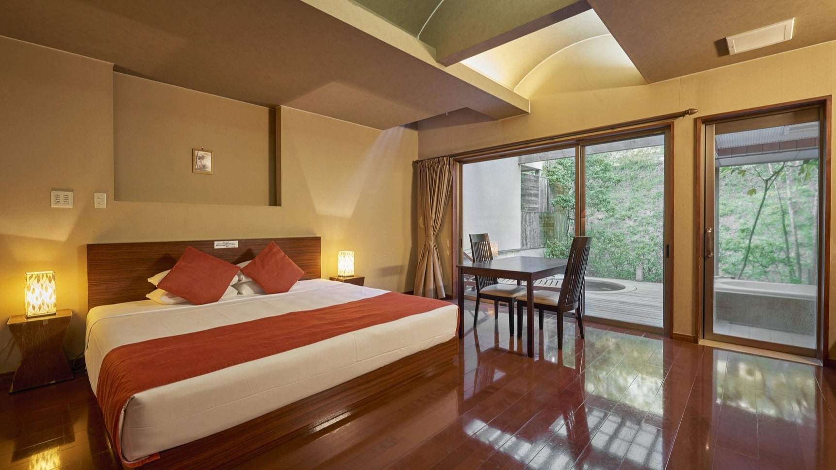 Each room has a different design and a calm atmosphere.