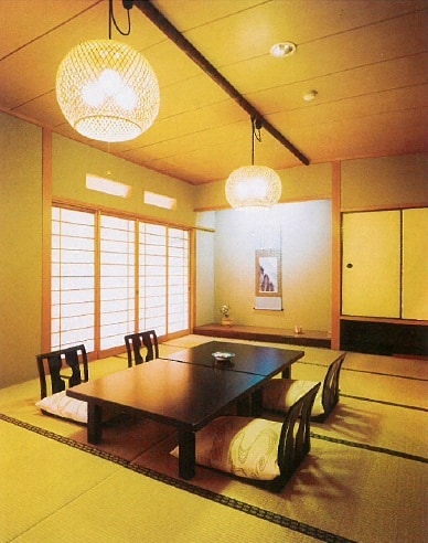 Inside the building.