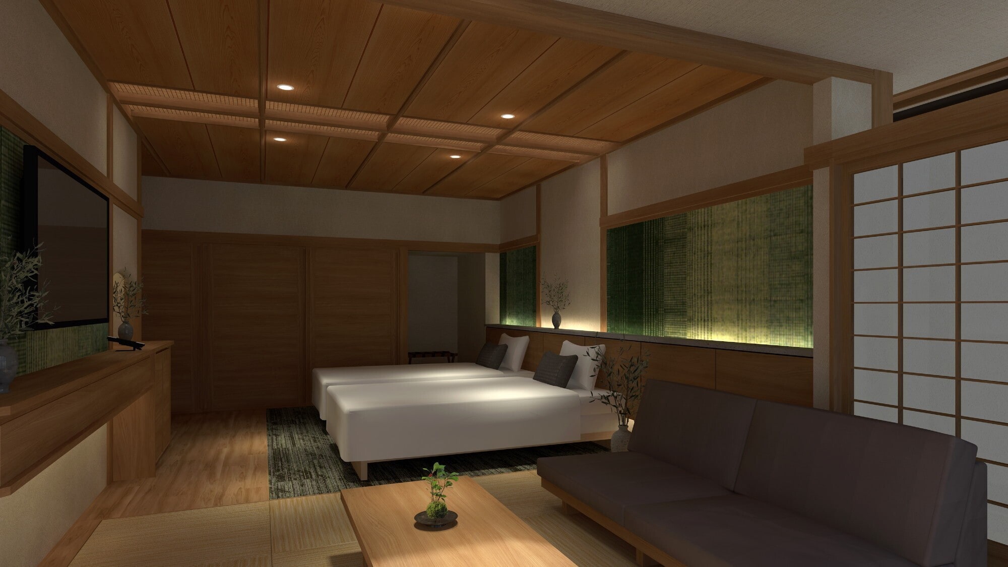 [Japanese-Western style room with open-air bath] Renovated in December 2024! Includes our proud open-air bath with natural hot spring water