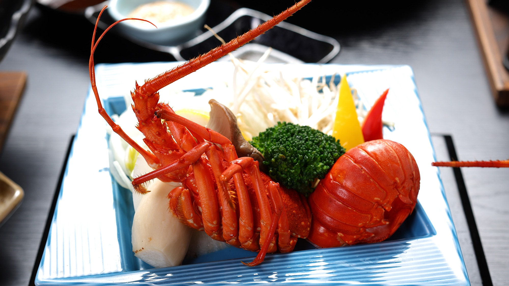 Spiny lobster porcelain dish